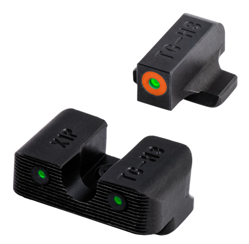TruGlo TG231X1C Tritium Pro  Black | Green Tritium Orange Outline Front Sight Green Tritium Rear Sight