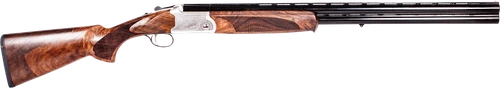 ATI ATIGKOF12SVE Cavalry SVE 12 Gauge 3" 2rd 28" Blued O/U Barrel, Silver Engraved Metal Finish, Oiled Turkish Walnut Stock, Ejector, 5 Chokes