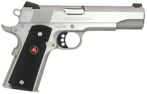 Colt Mfg O2020XE Delta Elite Government 10mm Auto 8+1 5" Steel Barrel, Stainless Steel Serrated Slide & Frame w/Beavertail, Black Polymer w/Delta Medallions Grips, Ambidextrous