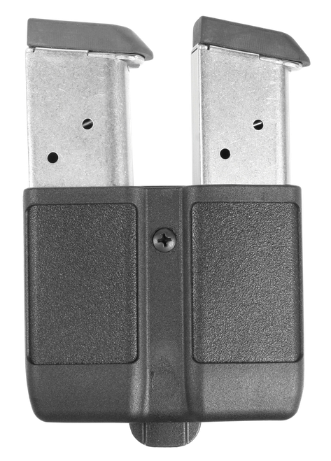 Blackhawk 410510PBK Double Mag Case  Black Polymer Belt Clip Compatible w/ Single Stack 9mm/10mm/40/45/357