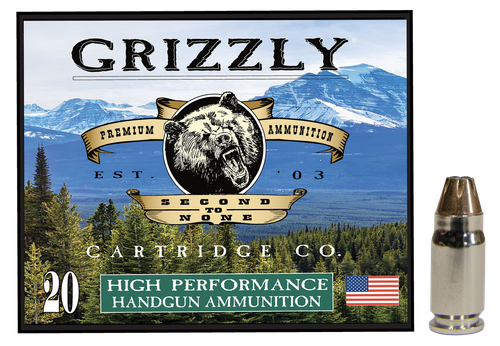 Grizzly Ammo GC357S2   357Sig 90gr Jacketed Hollow Point 20 Per Box/10 Case
