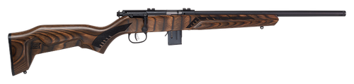 Savage Arms 91937 93 Minimalist Full Size 22 WMR 10+1 18" Matte Black Threaded Barrel, Matte Black Drilled & Tapped Carbon Steel Receiver, Natural Brown Boyd's Minimalist Laminate Stock, Right Hand