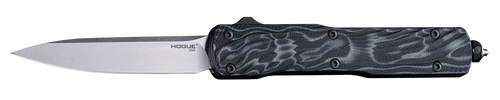 Hogue 34879 Counterstrike  3.35" OTF Drop Point Plain Stone Tumbled CPM 20V SS Blade, G-Mascus Black Aluminum/G10 Handle