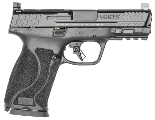 Smith & Wesson 13389 M&P M2.0  Full Size 10mm Auto 15+1, 4" Black Armornite Stainless Steel Barrel, Optic Cut/Serrated Stainless Steel Slide, Matte Black Polymer Frame w/Picatinny Rail