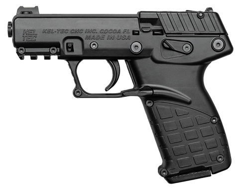 Kel-Tec P17BBLK10 P17  Compact Frame 22 LR 10+1 3.80" Black Threaded Barrel, Black Serrated Slide, Black Polymer Frame w/Picatinny Rail, Textured Grip, Ambidextrous