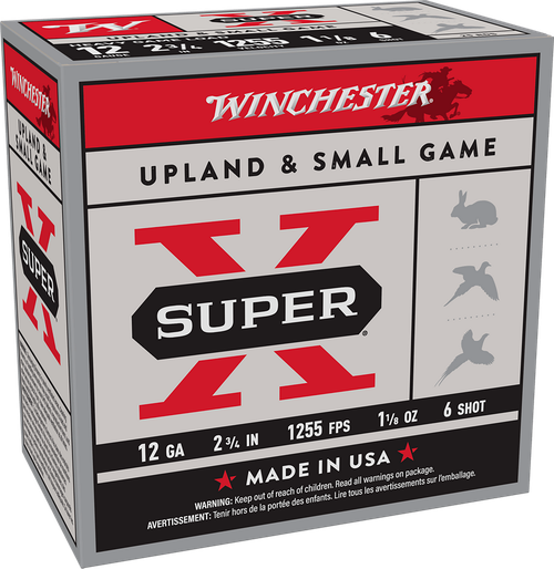 Winchester Ammo XU12H6 Super X Heavy Game Load 12Gauge 2.75" 1 1/8oz 6Shot 25 Per Box/10 Case