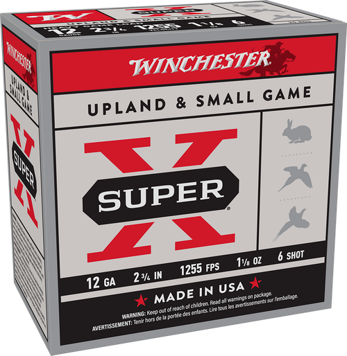Winchester Ammo XU12H6 Super X Heavy Game Load 12Gauge 2.75" 1 1/8oz 6Shot 25 Per Box/10 Case