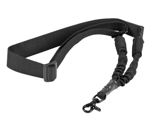 NcStar AARS1P Single Point Sling  Black Nylon 44"-60" OAL Adjustable Bungee