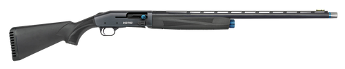 Mossberg 85159 940 Super Bantam Full Size 12 Gauge Semi-Auto 3" 4+1 26" Matte Blued Vent Rib Barrel, Tungsten Gray w/Blue Accents Stainless Steel Receiver, Adjustable Black Synthetic Stock, Right Hand