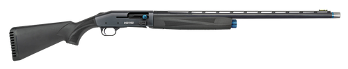 Mossberg 85159 940 Super Bantam Full Size 12 Gauge Semi-Auto 3" 4+1 26" Matte Blued Vent Rib Barrel, Tungsten Gray w/Blue Accents Stainless Steel Receiver, Adjustable Black Synthetic Stock, Right Hand