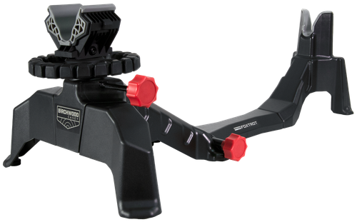 Birchwood Casey CSR Foxtrot Shooting Rest Black Non-Marring Material/Red Accents, Adjustable Elevation, Removeable Center Section for Pistols & Rifles
