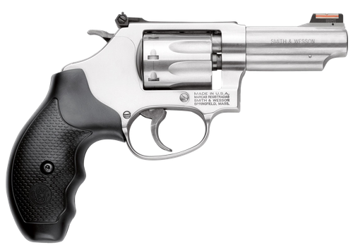 Smith & Wesson 162634 Model 63  22 LR 8 Shot 3" Stainless Steel Barrel, Satin Stainless Steel J-Frame, Hi-Viz Fiber Optic Red Front/Adjustable Rear Sight