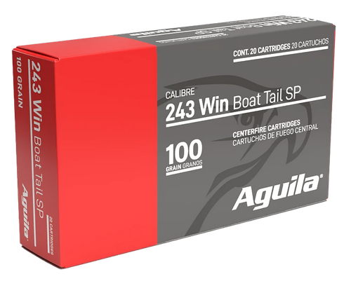 Aguila 8047AG   243Win 100gr InterLock Boat Tail Soft Point 20 Per Box/10 Case