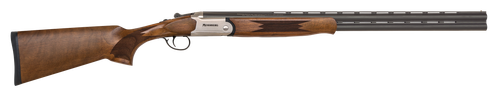 Mossberg 75479 Silver Reserve  Full Size 410 Bore Break Open 3" 2rd 26" Matte Blued Vent Rib Barrel, Satin Silver Engraved Stainless Steel Receiver, Fixed Black Walnut Stock, Right Hand