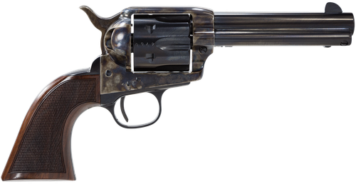 Taylors & Company 4107DE Smoke Wagon Deluxe 357 Mag 6rd 4.75" Blued Cylinder & Barrel Color Case Hardened Steel Frame Checkered Walnut Grip (Taylor Tuned)