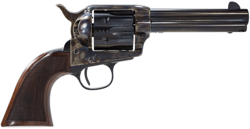 Taylors & Company 4107DE Smoke Wagon Deluxe 357 Mag 6rd 4.75" Blued Cylinder & Barrel Color Case Hardened Steel Frame Checkered Walnut Grip (Taylor Tuned)