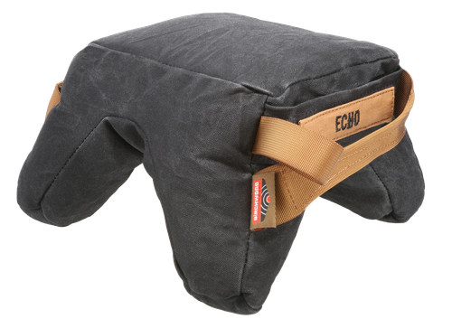 Birchwood Casey BC-BAG-SSEH Steady-Shot Echo Bag Heavyweight Prefilled Black Wax Canvas Front and Rear Bag