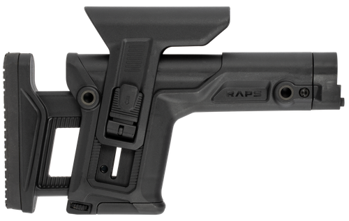 FAB Defense FXRAPS RAPS Rapid Adjustment Precision Stock Integrated Cheek-Rest & Adjustable LOP Ambidextrous 1Latch System Black Polymer