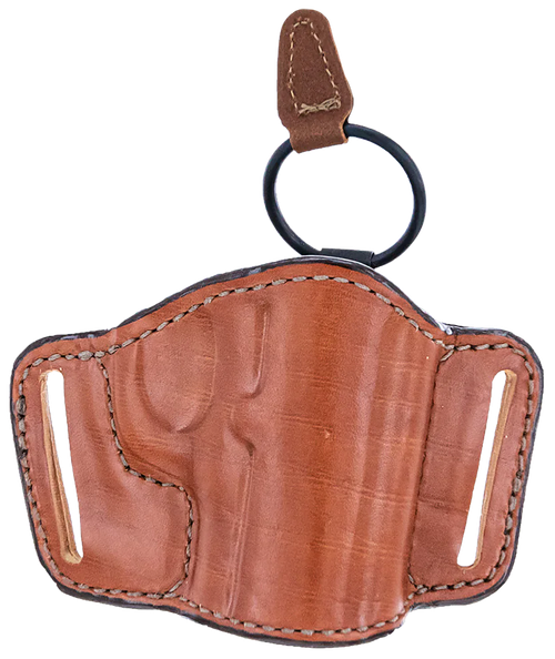 Bianchi 19242 105 Minimalist Belt Slide Holster Size 01 OWB Open Top Style made of Leather with Tan Finish fits 2" Barrel Ruger SP101 & S&W J-Frame for Right Hand