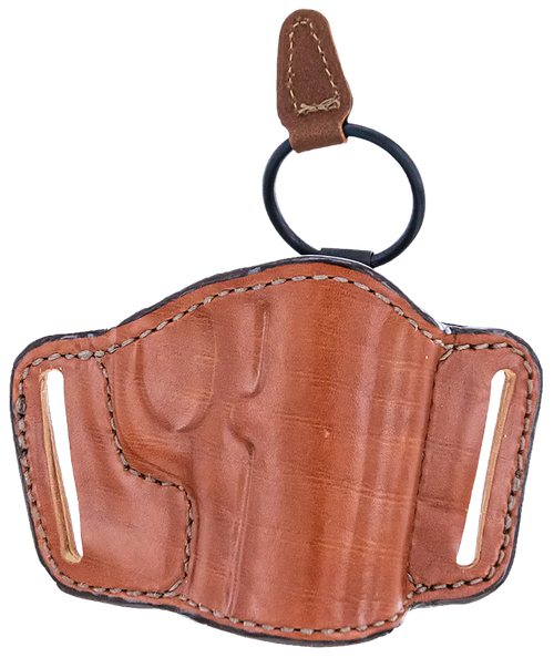 Bianchi 19242 105 Minimalist Belt Slide Holster Size 01 OWB Open Top Style made of Leather with Tan Finish fits 2" Barrel Ruger SP101 & S&W J-Frame for Right Hand