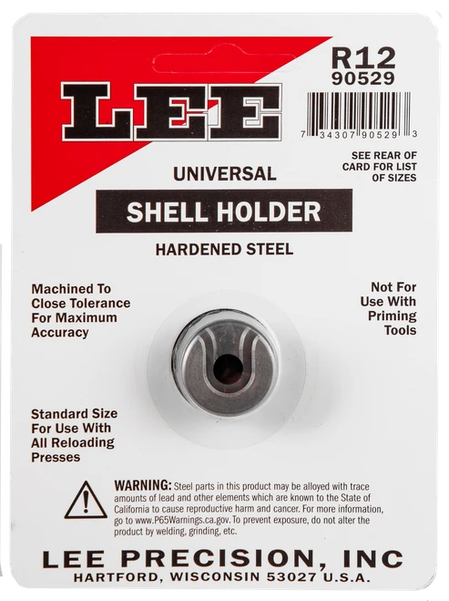 Lee Precision 90529 Shell Holder Universal #12R 6 PPC / 22 PPC / 7.62x39