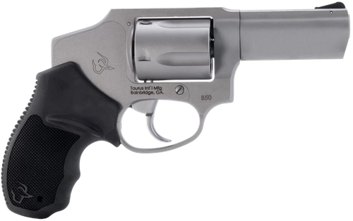 Taurus 2-850139 850  Small 38 Special 5 Shot 3" Matte Stainless Steel Barrel & Cylinder, Matte Stainless Steel Frame, Black Rubber Grip, Transfer Bar Safety, Concealed Hammer
