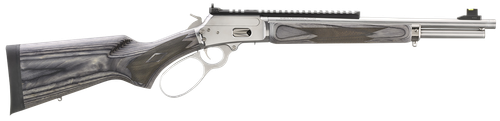 Marlin 70432 1894 SBL 44 Special/44 Rem Mag 8+1/9+1 16.10" Polished Stainless Threaded Barrel, Polished Stainless Picatinny Rail Receiver, Gray Fixed Laminate Stock