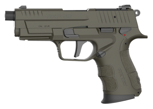 Retay USA RXP22OD10TH RXP  22 LR 10+1 4" Black Threaded Barrel, OD Green Cerakote RMR/RMSc Optic Ready/Serrated Slide, OD Green Cerakote Polymer Frame w/Accessory Rail, Textured Grip