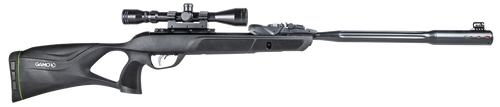 Gamo 611006335554 Swarm Fusion 10X Gen 3 Gas Piston 22 10rd Shot Black Black Fluted Steel Barrel Black Receiver Black All Weather Lightweight Thumbhole Stock Scope 3-9x40mm