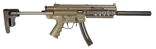 GSG GSGGERGGSG1610G GSG-16 Carbine Full Size 22 LR 10+1 16.25" Black 6-Groove Rifling Barrel Green Polymer Receiver Black Collapsible w/Storage Compartment Stock Right Hand