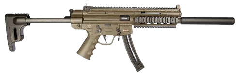 GSG GSGGERGGSG1610G GSG-16 Carbine Full Size 22 LR 10+1 16.25" Black 6-Groove Rifling Barrel Green Polymer Receiver Black Collapsible w/Storage Compartment Stock Right Hand