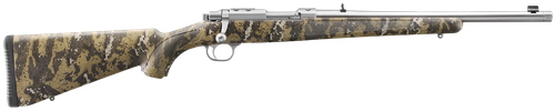 Ruger 7426 77/44  44 Rem Mag 4+1 16.60" Brushed Stainless Steel Threaded Barrel, Brushed Stainless Steel Receiver w/Integral Scope Mount, Desolve Bare Reduced Camo Synthetic Stock