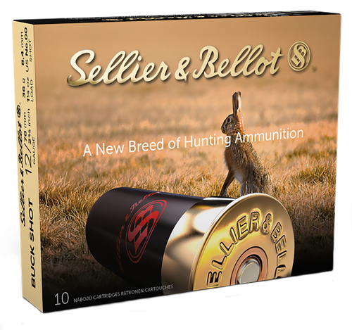 Sellier & Bellot SB12BSE Hunting  12Gauge 2.75" 12Pellets 1 1/4oz 00Buck Shot 10 Box/25 Case