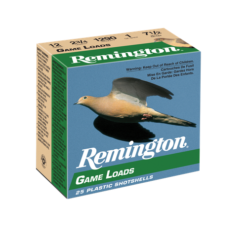Remington Ammunition 20030 Game Load  12Gauge 2.75" 1oz 7.5Shot 25 Per Box/10 Case
