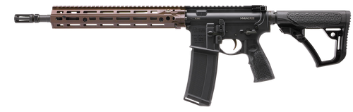 Daniel Defense 0219104238047 M4A1 RIII 5.56x45mm NATO 14.50" 30+1, Black Rec/Furniture, OEM Stock & Grip, 12.50" FDE M-Lok Handgaurd, Ambi Controls, Pinned & Welded Flash Hider