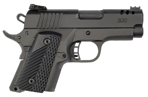 Rock Island 56639 BBR  Compact 9mm Luger 10+1., 3.10" Black Steel Barrel, Black Parkerized Serrated Steel Slide, Black Parkerized Steel Frame w/Beavertail, Black G10 Grip