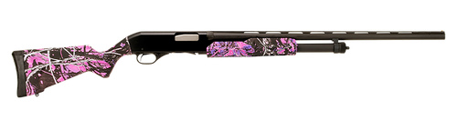 Stevens 22561 320 Field Youth 20 Gauge Pump 3" 5+1 22" Matte Black Vent Rib Barrel, Matte Black Aluminum Drilled & Tapped Receiver, Fixed Muddy Girl Synthetic Stock Right, Ambidextrous