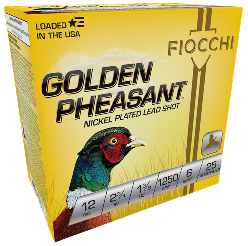 Fiocchi 12GP6 Golden Pheasant Extrema 12Gauge 2.75" 1 3/8oz 6Shot 25 Per Box/10 Case