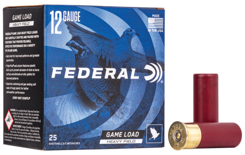 Federal H1238 Game-Shok Heavy Field 12Gauge 2.75" 1 1/8oz 8Shot 25 Per Box/10 Case