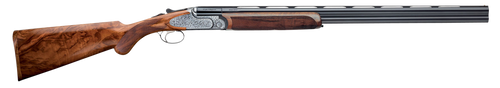 Rizzini USA 510128 Artemis Field Full Size 28 Gauge Break Open 3" 2rd 29" Gloss Blued Anodized Silver Engraved Steel Receiver, Fixed w/Prince of Whales Grip, Oiled Turkish Walnut Wood Stock