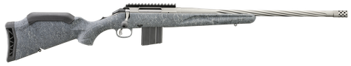 Ruger 46906 American II  Full Size 350 Legend 5+1 20" Cobalt Cerakote Spiral Fluted Threaded Barrel & Alloy Steel Receiver w/Picatinny Rail, Gray Splatter Adj LOP Synthetic Stock