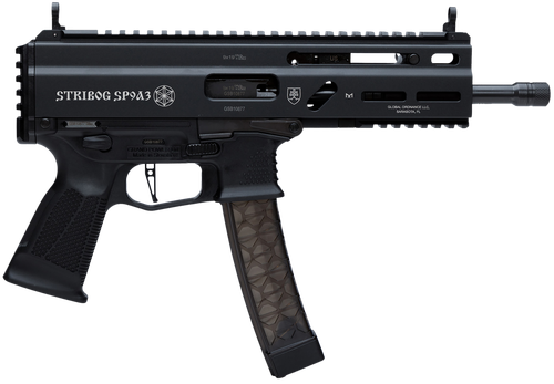 Grand Power 8588005808538 SP9A3 Stribog 9mm Luger 30+1 8" Black Threaded Barrel, M-LOK Handguard, Black Aluminum Picatinny Rail Receiver, Rear Picatinny Rail, Black Polymer Grips