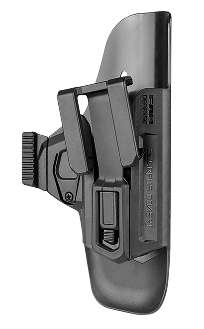 FAB Defense SCCG9B Scorpus Covert  IWB Black Polymer Belt Clip Compatible w/Glock 17/19/23/32 Belt 1.50-1.75" Wide Right Hand