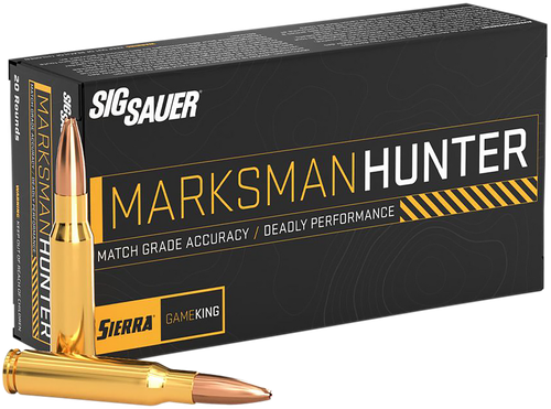 Sig Sauer E308GK16520 Marksman Hunter  308Win 165gr 20 Per Box/10 Case