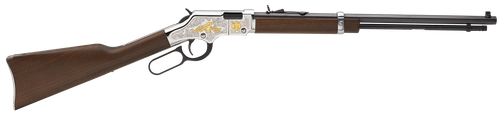 Henry H004SAT Golden Boy 2nd Amendment Tribute 22 Short,Long,LR 16 LR/21 Short 20" Nickel Plated American Walnut Right Hand