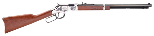 Henry H004SFD Golden Boy Fathers Day Full Size 22 Long/22 LR/22 Short, 16 LR/21 Short, 20" Blued Octagon Barrel Nickel-Plated Steel Receiver American Walnut Right Hand