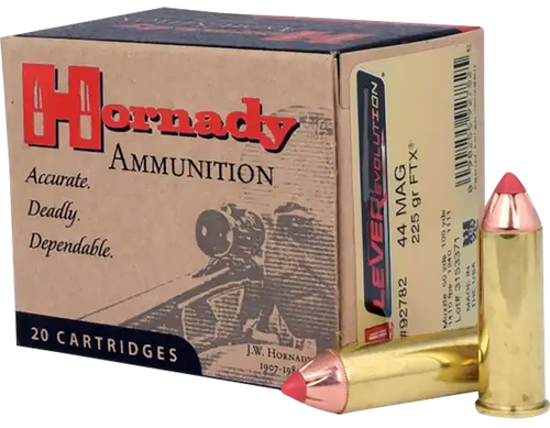 Hornady 92782 LEVERevolution  44RemMag 225gr Hornady Flex Tip eXpanding 20 Per Box/10 Case