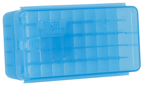 MTM Case-Gard P50SS9M24 Side-Slide Ammo Box  Multi-Caliber Handgun Clear Blue Plastic 50rd