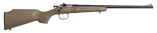 Crickett KSA2235 Youth  22 LR 1rd 16.12" Blued Barrel & Receiver, Fixed Front/Adjustable Rear Peep Sights, Desert Tan Synthetic Stock w/11.5" LOP, Rebounding Firing Pin Safety