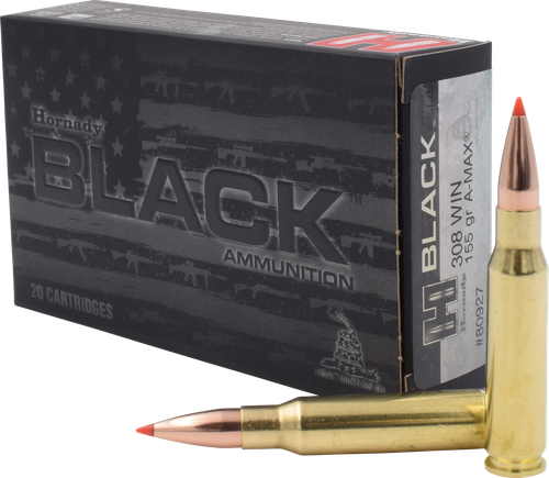 Hornady 80927 Black  308Win 155gr Hornady A Max 20 Per Box/10 Case